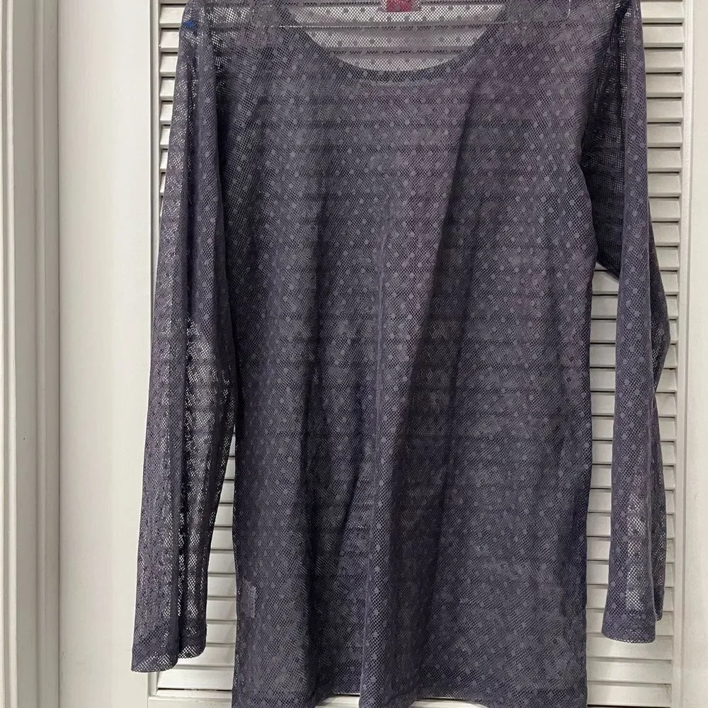 TULIP ✨medium ✨Chic Gray/purple Long Sleeve Women's Top/tunic/coverup